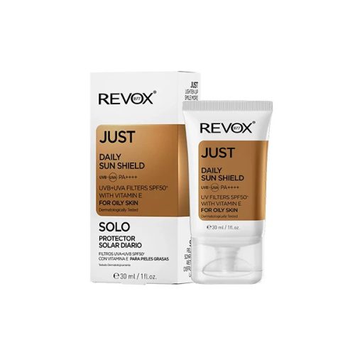 Revox B77 JUST Daily Sun Shield Fényvédő Zsíros Bőrre SPF50+ 30 ml