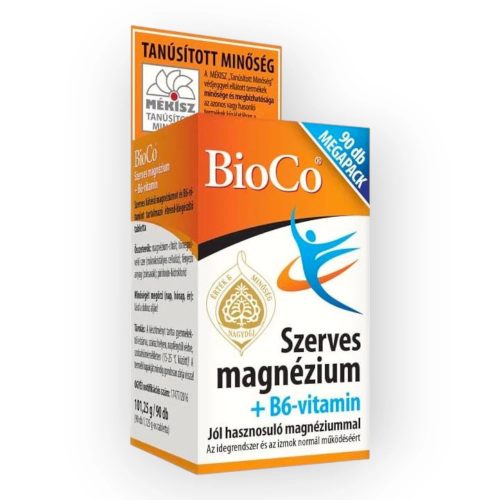 BioCo Szerves magnézium + B6-vitamin tabletta 90x