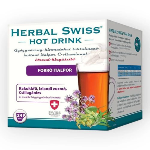 Herbal Swiss Hot Drink gyógynövény-kivonatokat tartalmazó instant italpor 24x