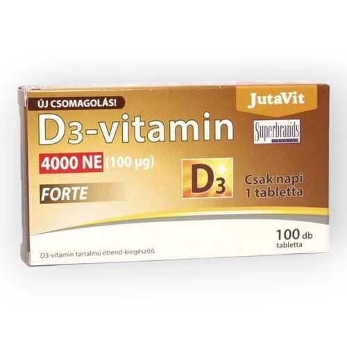JutaVit D3-vitamin 4000 NE forte étrend-kiegészítő tabletta 100
