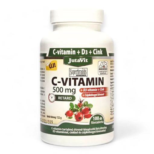 JutaVit C-vitamin 500 mg cink D3 csipkebogyóval  100x
