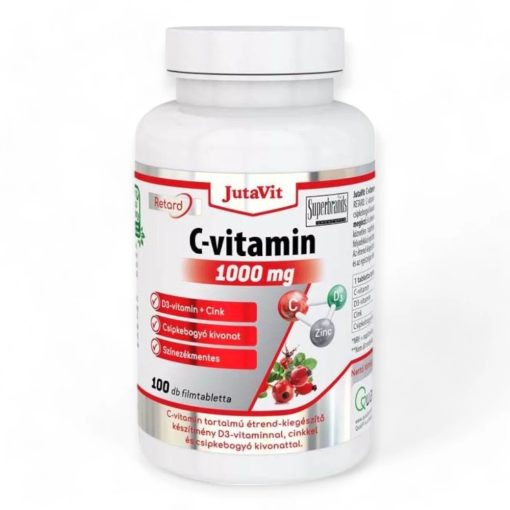 JutaVit C-vitamin 1000 mg + D3 + Cink filmtabletta csipkebogyóval 100x
