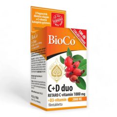   BioCo C+D3 DUO C-Vitamin 1000mg D3-Vitamin 2000NE Retard Filmtabletta 100X