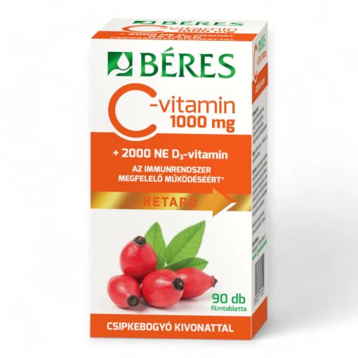 Béres C vitamin 1000mg csipkebogyó D3 vitamin 2000NE 