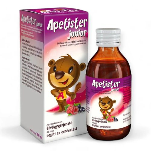 Apetister Junior étrend-kiegészítő oldat málna-feketeribizli ízben 100 ml