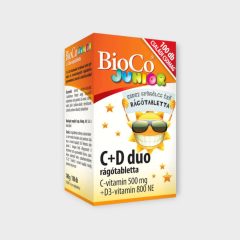 BioCo C+D3 Duo Junior Rágótabletta 100x