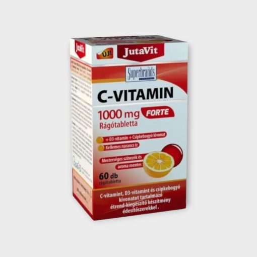 JUTAVIT C-VITAMIN FORTE + D3-VITAMIN NARANCS ÍZŰ RÁGÓTABLETTA – 60DB