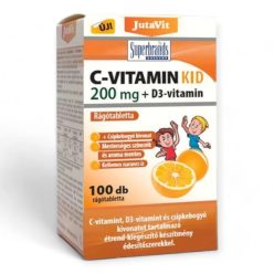   JutaVit C-vitamin Kid 200 mg + D3-vitamin narancs ízű rágótabletta 100x