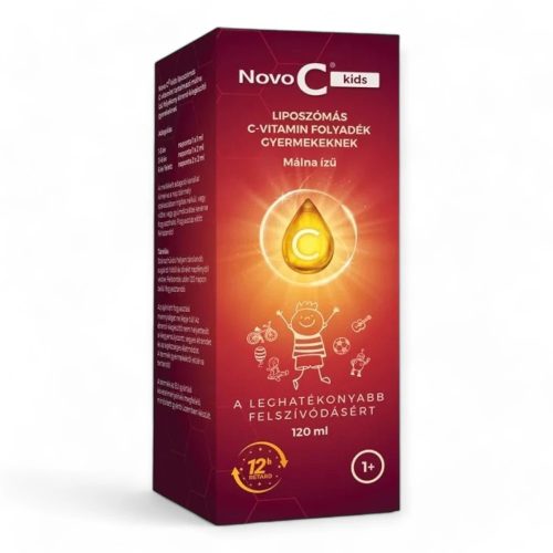 Novo C Kids liposzómás málnás C-vitamin folyadék 120 ml