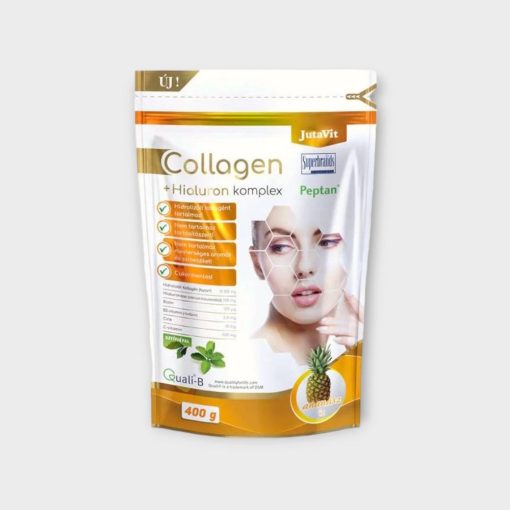 JutaVit Collagen + Hialuron Komplex italpor ananász ízben 400 gr