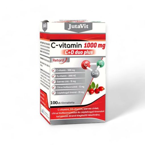 JutaVit C-vitamin 1000 mg C + D duo plus retard filmtabletta 100x