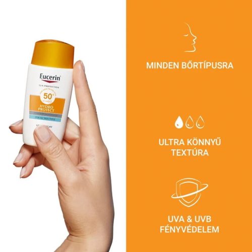 Eucerin Sun Hydro-Protect ultra könnyű napozó fluid arcra SPF50+ 50 ml