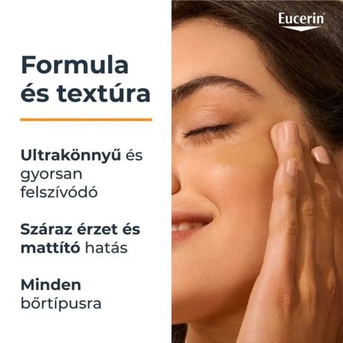Eucerin Sun Hydro-Protect Ultrakönnyű színezett napozó fluid arcra SPF 50+ Medium 