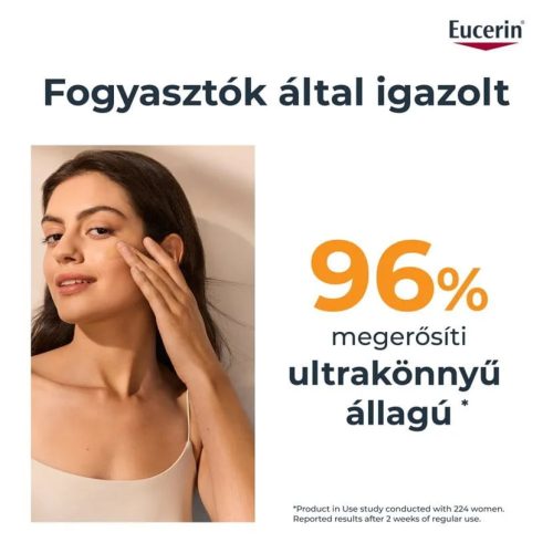 Eucerin Sun Hydro-Protect Ultrakönnyű színezett napozó fluid arcra SPF 50+ Medium 