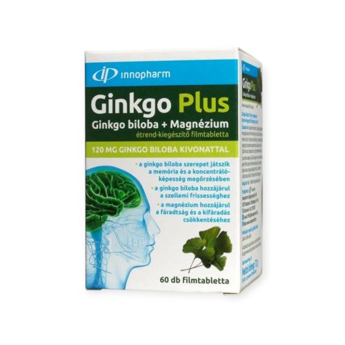 InnoPharm Ginkgo Plus Ginkgo biloba + Magnézium filmtabletta 60X