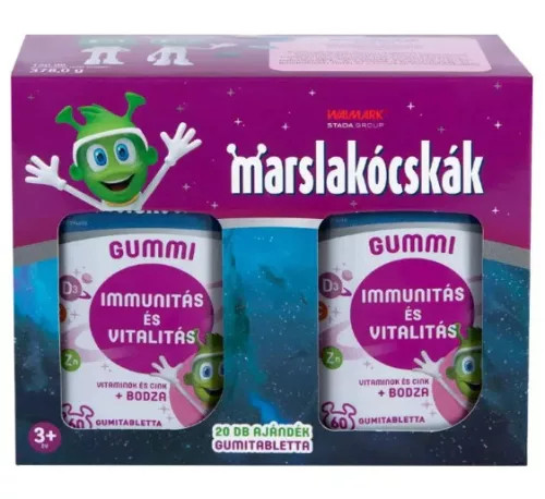 Marslakócskák Gummi étrend-kiegészítő gumitabletta bodzával 2X60db