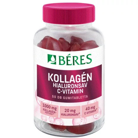 Béres kollagén hialuronsav C vitamin gumitabletta (50x)