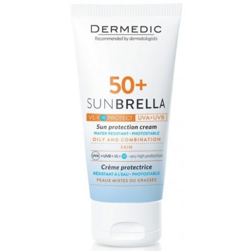 Dermedic Sunbrella fényvédő arckrém SPF50+ zsíros/kombinált bőrre  50ml