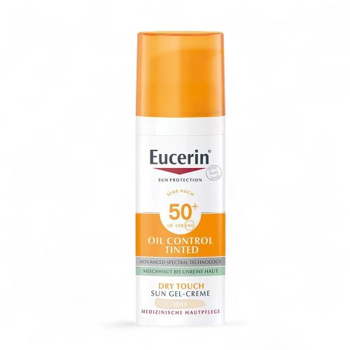 Eucerin Sun Oil Control színezett napozó gél-krém arcra light SPF50+ 