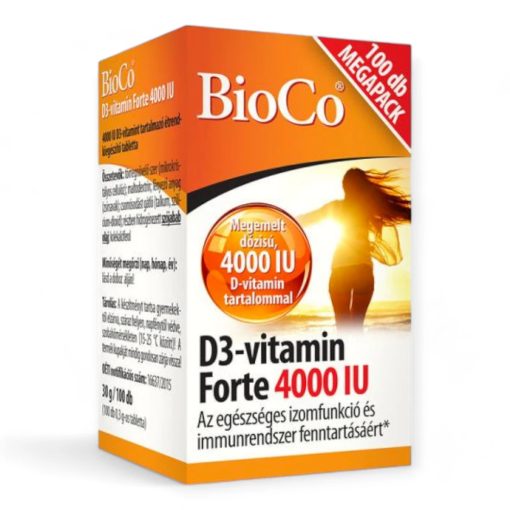 BioCo D3-vitamin Forte 4000 IU étrend-kiegészítő tabletta