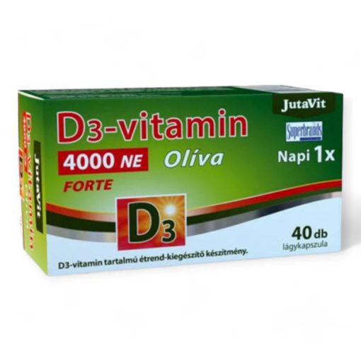 JutaVit D3-vitamin Forte 4000NE olíva lágykapszula 40x