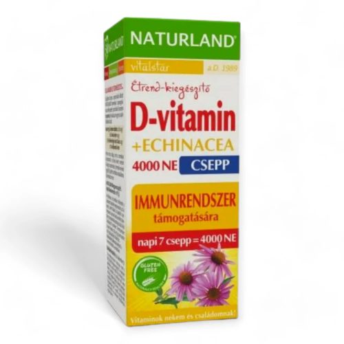 Naturland D-vitamin 4000NE+Echinacea csepp 30ml