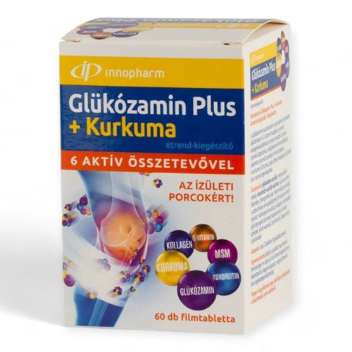 Innopharm Glükozamin Plus+kurkuma étrend-kiegészítő filmtabletta 60x